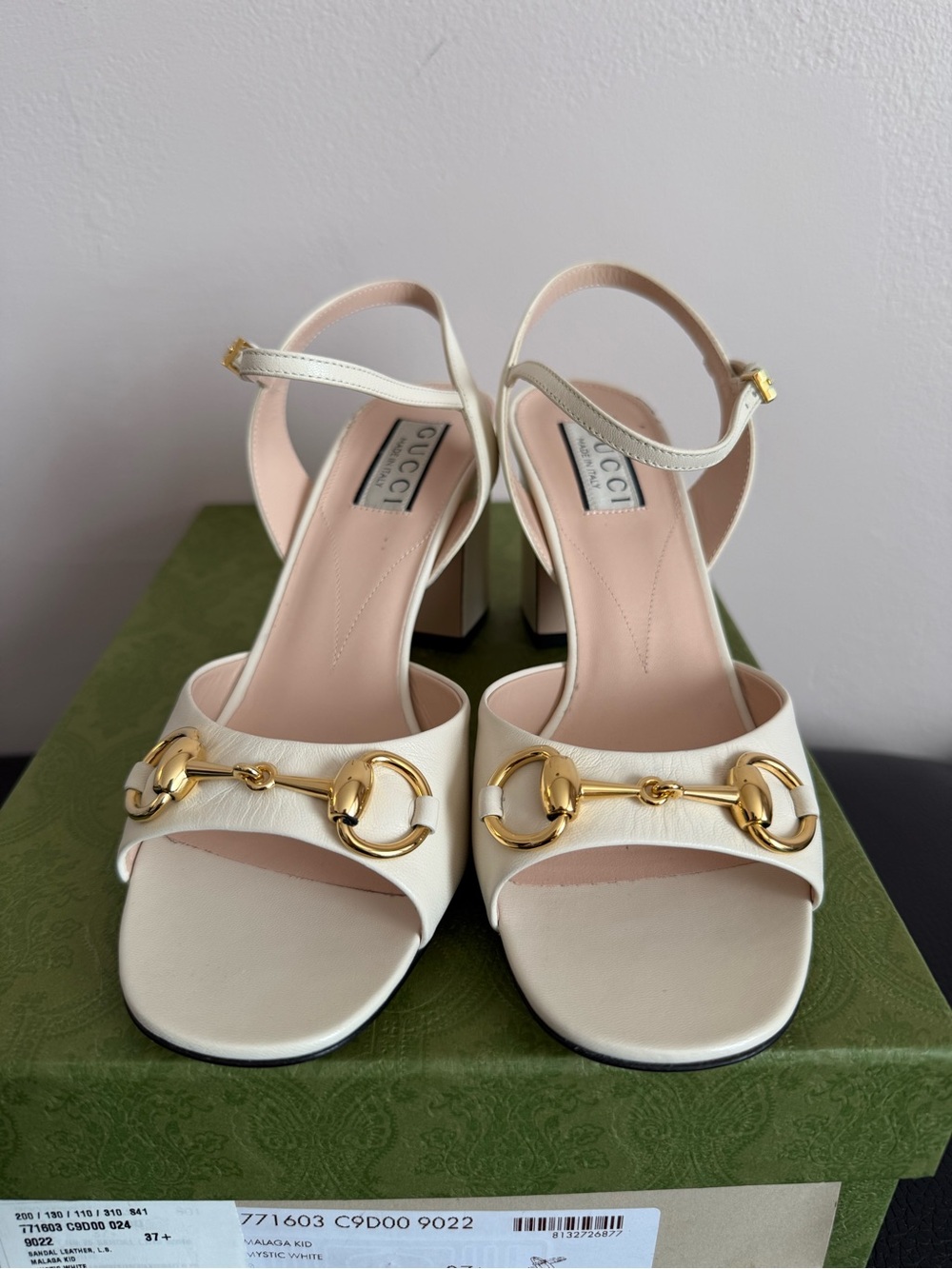 Gucci Women’s Horsebit Block Heel Sandal - Brand New - 37.5 EU / 7.5 US - Picture 4 of 10